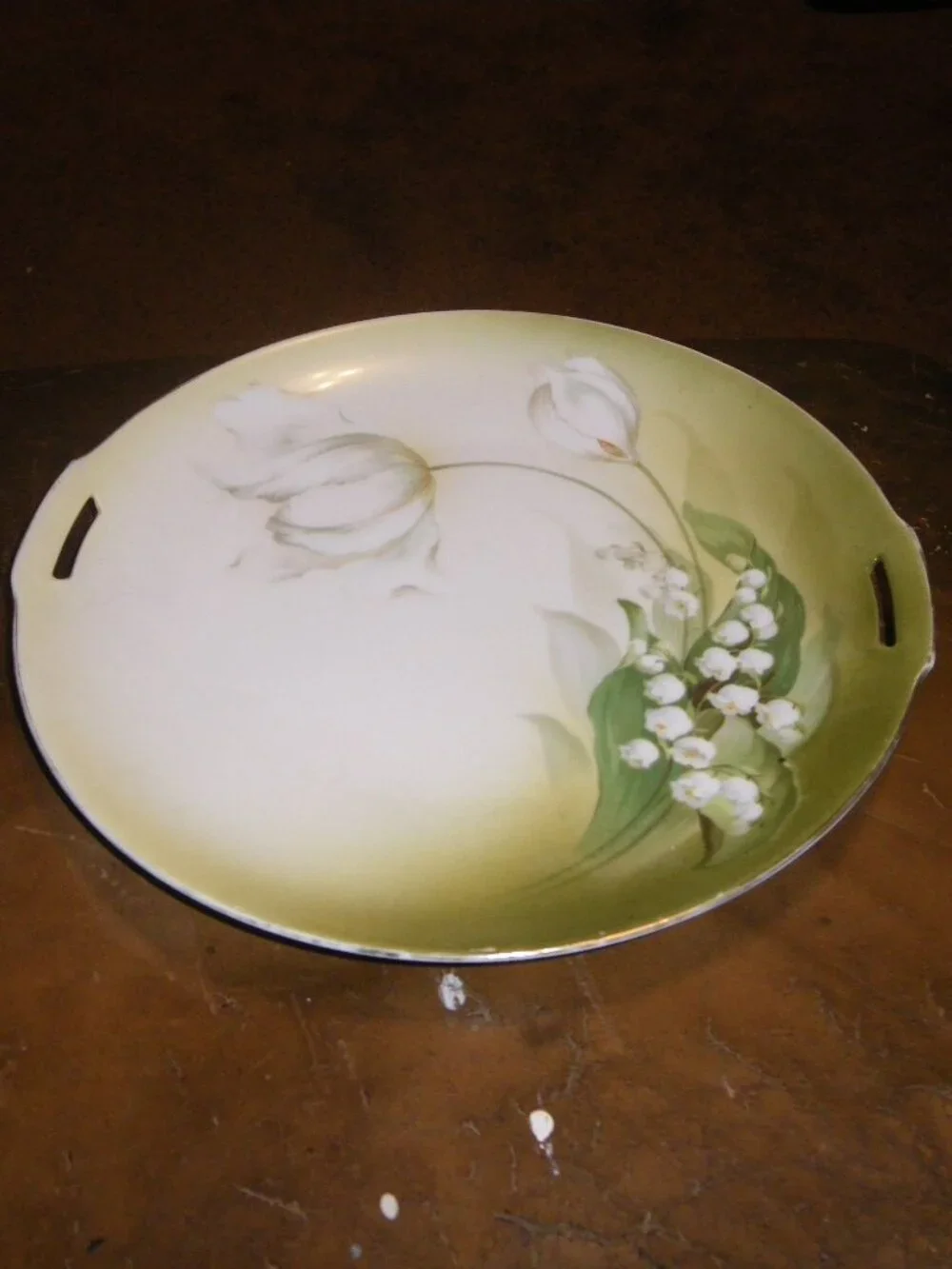 Vintage Decorative Floral Design Serving Plate R S Germany